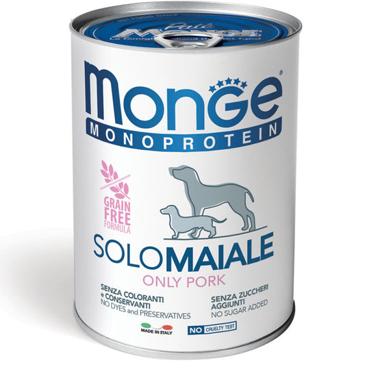 Monge Monoproteico "Solo" - Wet Dog Pate 100% PORK 400g