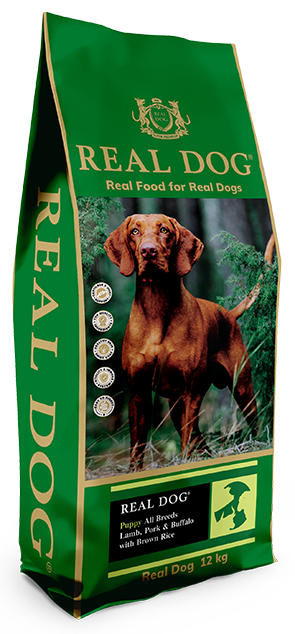 Real Dog SP Puppy All Breeds Lamb, Pork Buffalo with Brown Rice 12 kg