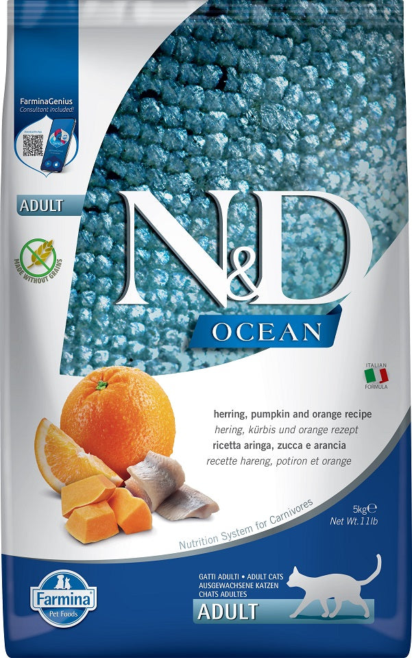 FARMINA N&D OCEAN  - CAT Dry Cod Shrimp Pumpkin&Cantaloupe KITTEN 1,5 kg