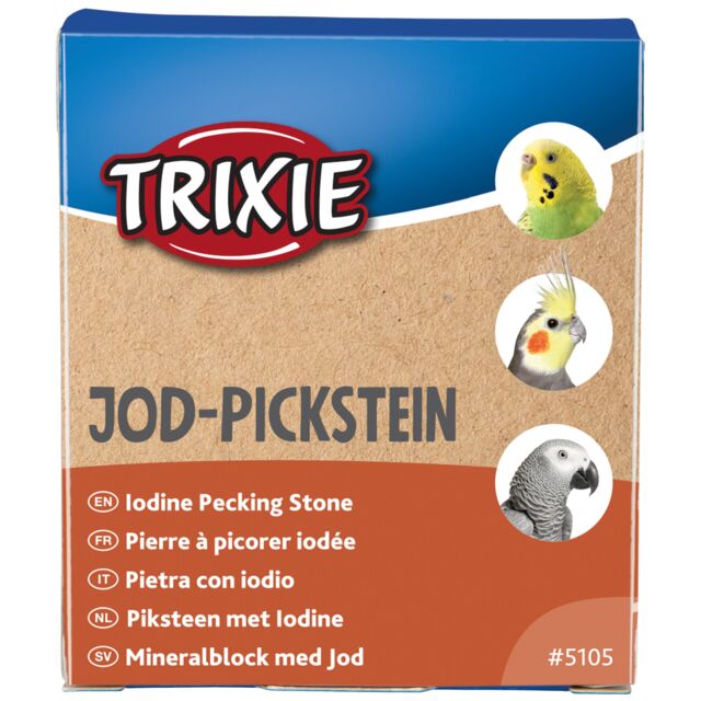TRIXIE Pecking stone akmuo  su jodu 90 g (pak.9) 