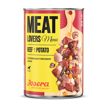 Josera Meat Lovers konservai šunims su jautiena ir bulvėmis, 800 g
