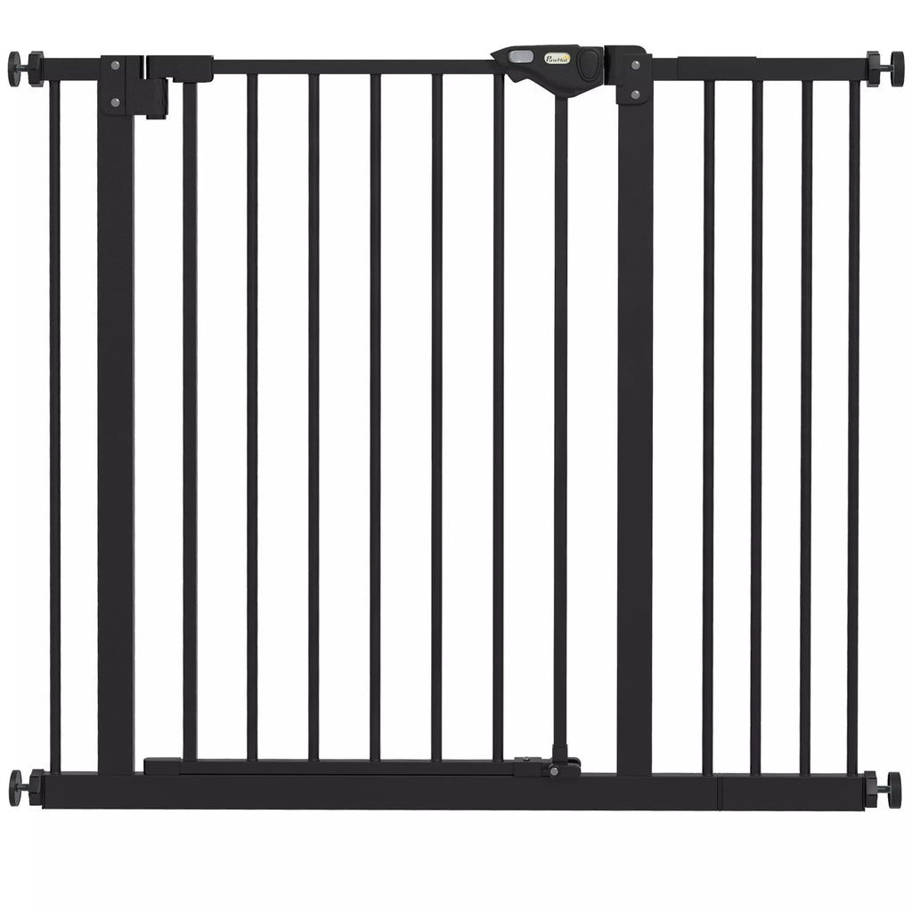 Apsauginiai varteliai šunims, Barjeriniai varteliai, Apsauginiai varteliai augintiniams, Metalas, Plastikas, 74-80/87-94 cm, Juoda