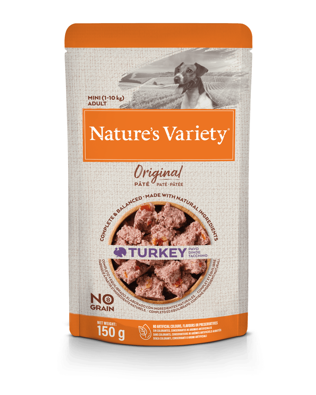 Nature's Variety Wet Original Mini Dog Konservai mažųjų veislių šunims su kalakutiena 150 g