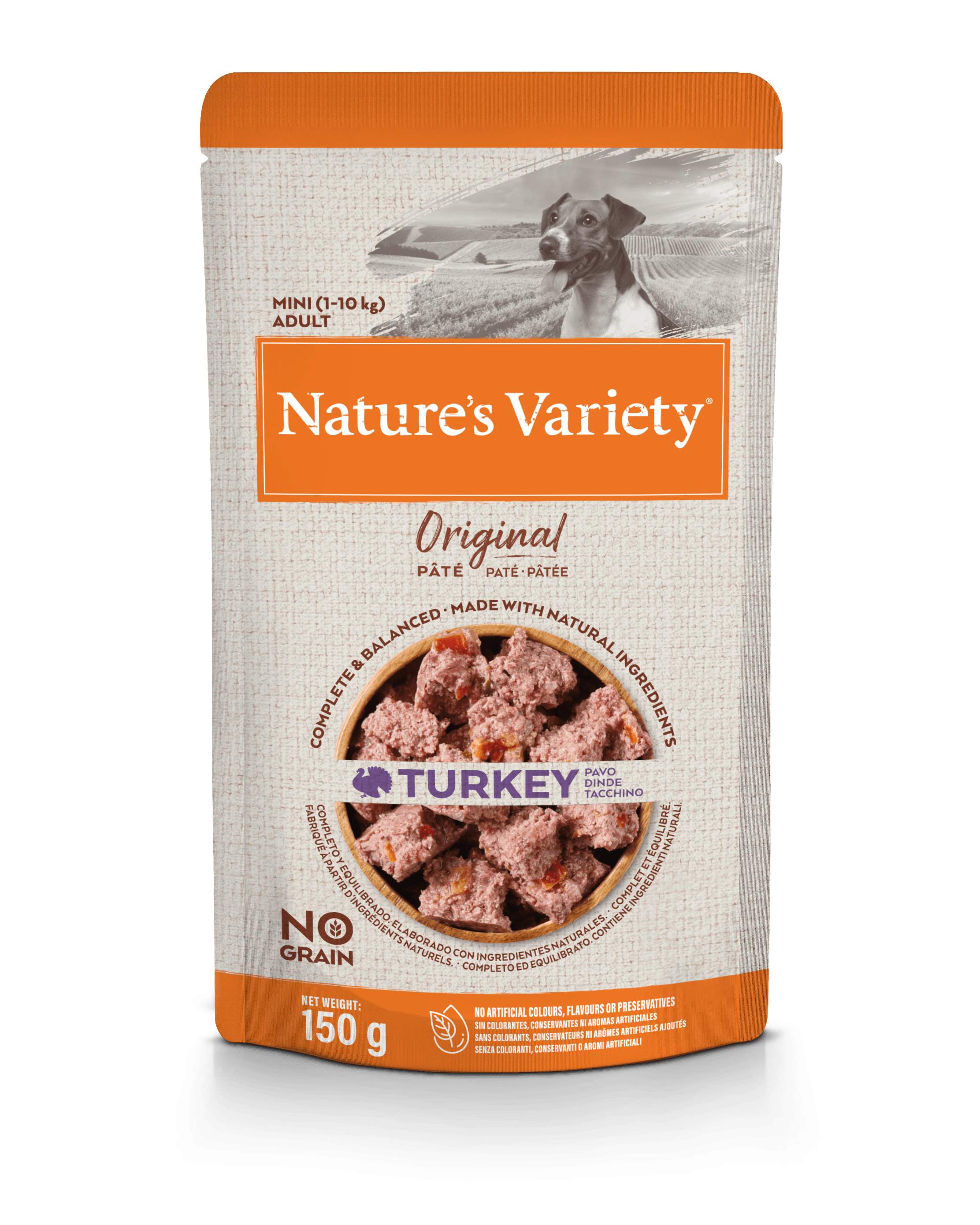 Nature's Variety Wet Original Mini Dog Konservai mažųjų veislių šunims su kalakutiena 150 g