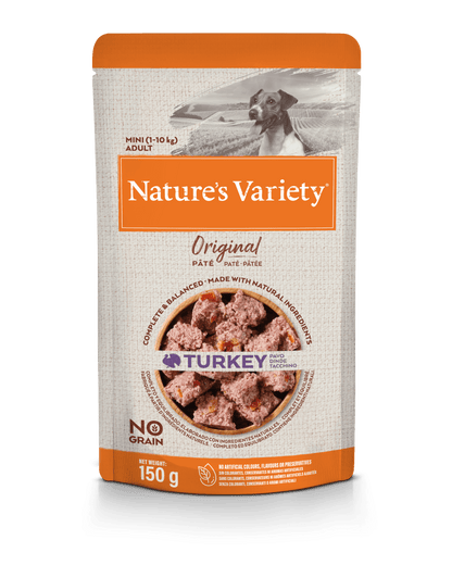 Nature's Variety Wet Original Mini Dog konservētā barība mazo šķirņu suņiem ar tītaru 150 g
