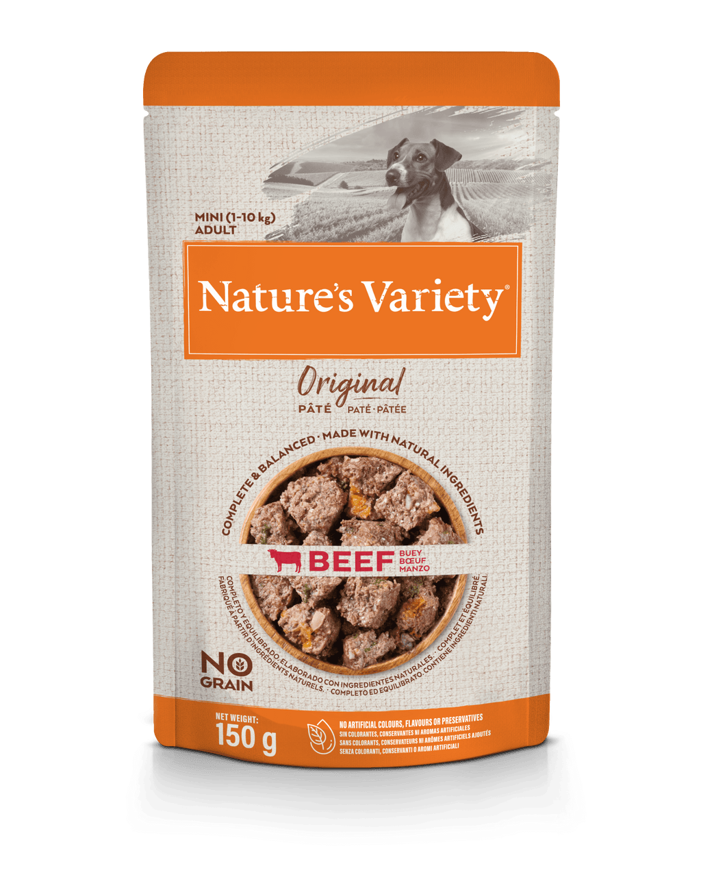 Nature's Variety Wet Original Mini Dog Konservai mažųjų veislių šunims su jautiena 150 g