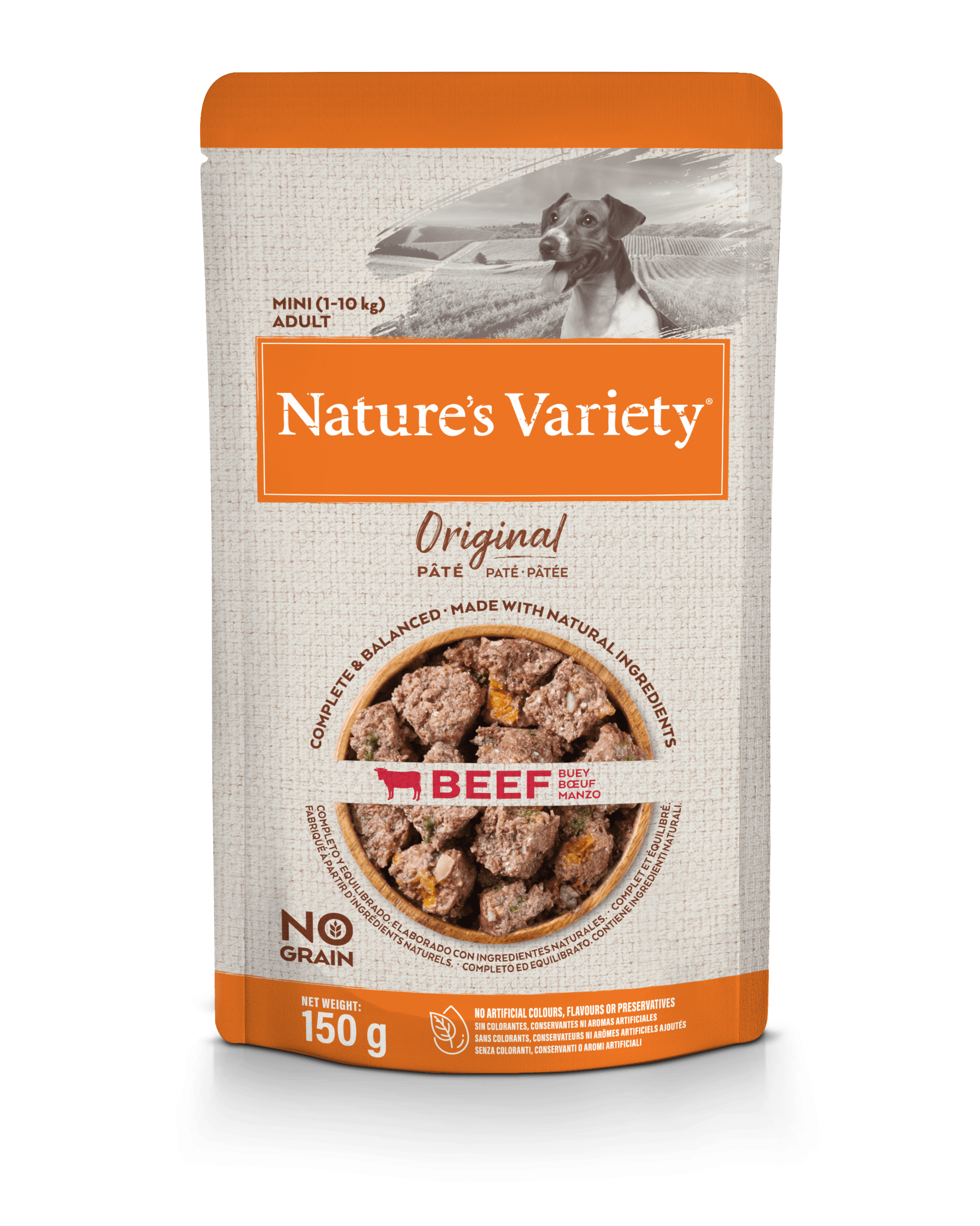 Nature's Variety Wet Original Mini Dog Konservai mažųjų veislių šunims su jautiena 150 g