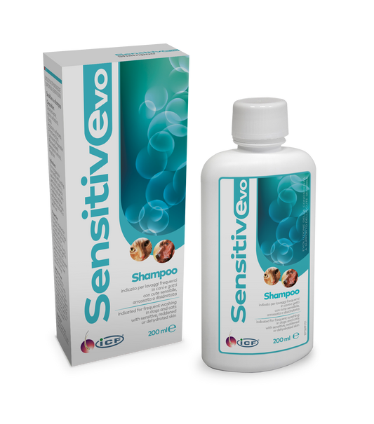 Sensitive Evo Shampoo Šampūnas katėms ir šunims turintiems išsausėjusią odą 200 ml