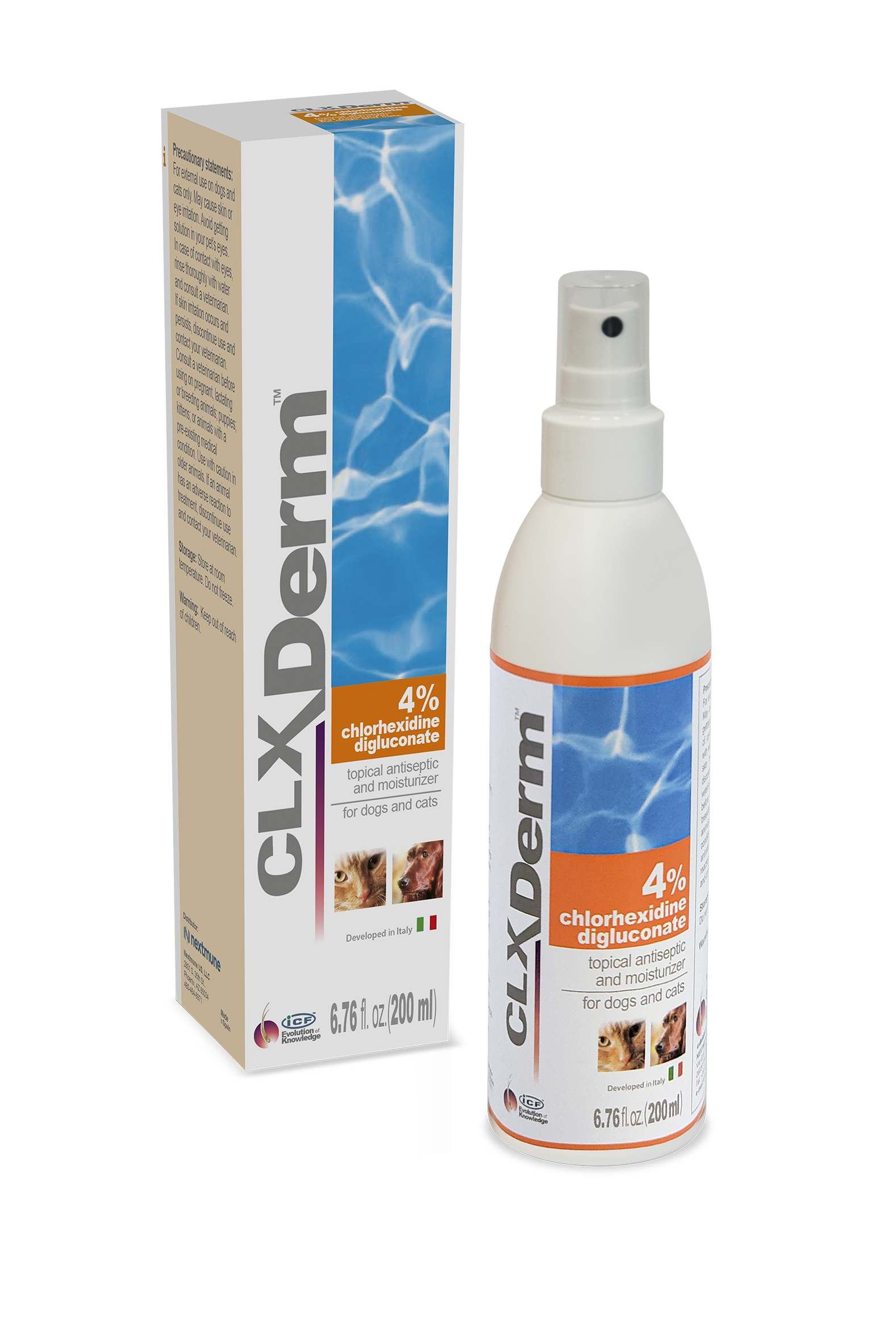 Clorexyderm Spray 4% Purškalas dezinfekacijai ir drėkinimui 200 ml