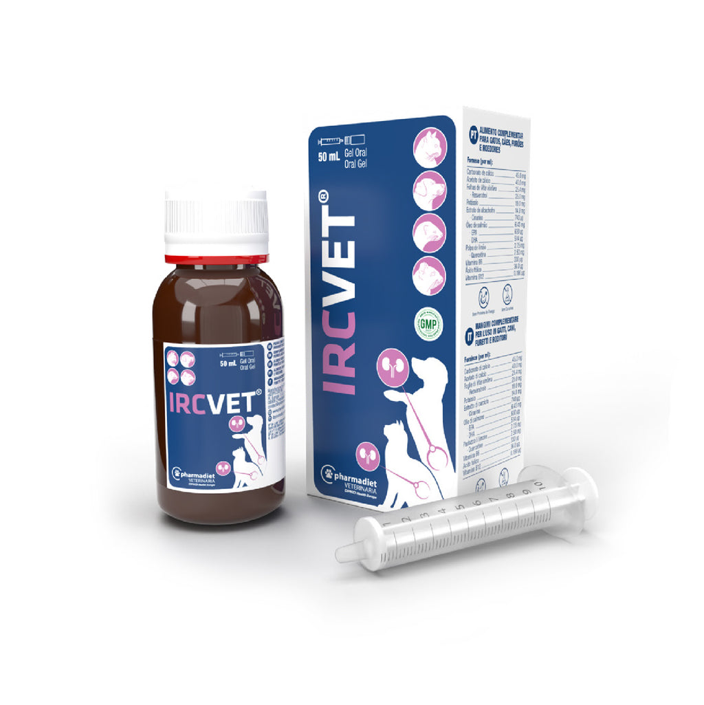 Ircvet Gel — iekšķīgi lietojams barības papildinājums hroniskas nieru mazspējas gadījumā, 50 ml