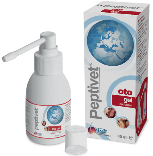 Peptivet Oto Gel Otologinis gelis katėms ir šunims su euderminiu poveikiu 40ml