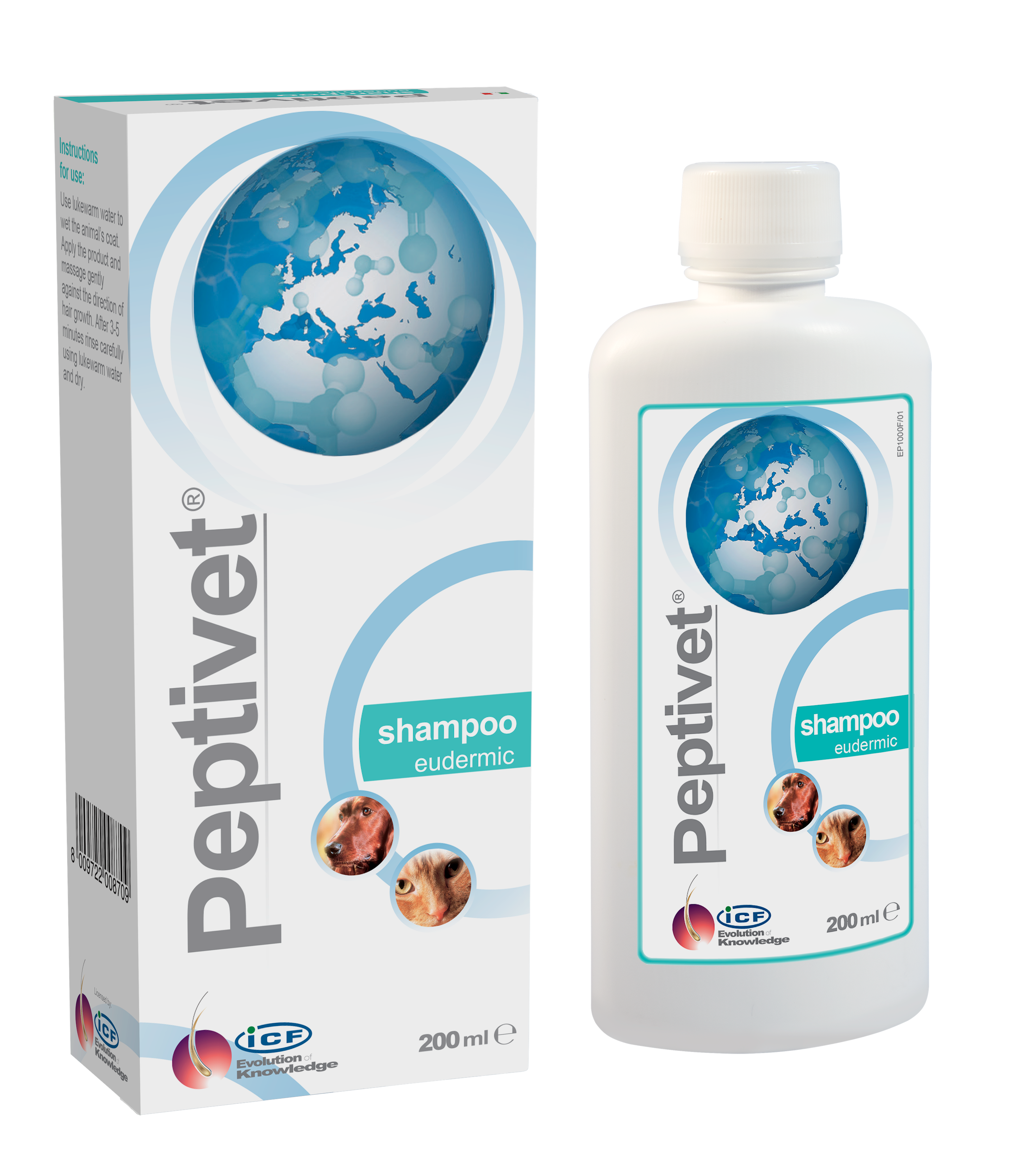 Peptivet Shampoo Euderminis šampūnas katėms ir šunims 200 ml