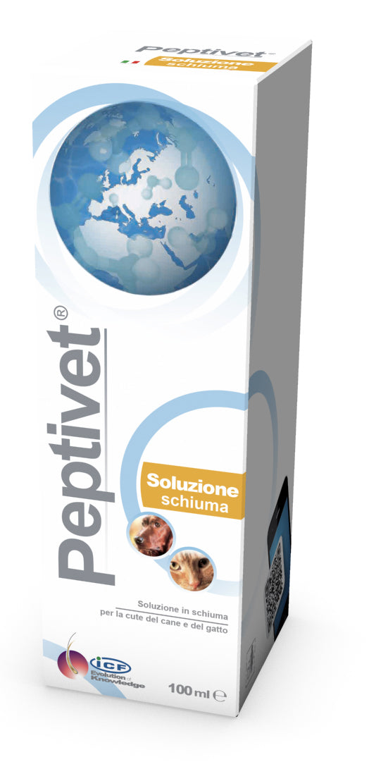 Peptivet Soluzione Eudermiskās putas, kas neitralizē kairinājumu, 100 ml