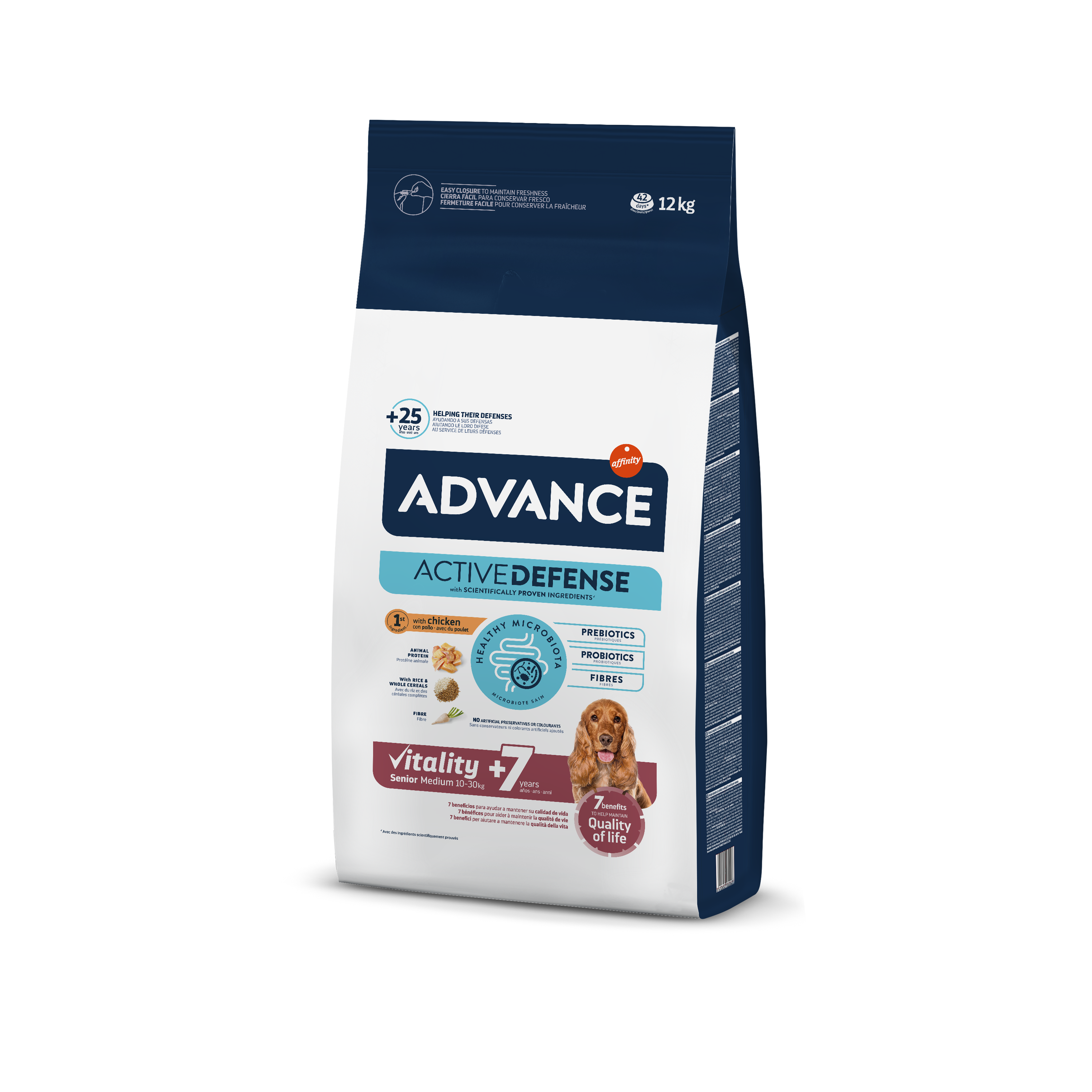Advance Medium Senior 12 kg Sausas maistas vidutinių veislių vyresnio amžiaus šunims 12 kg