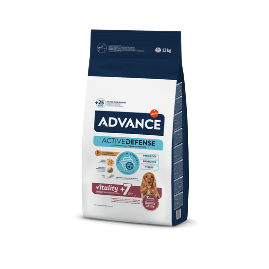 Advance Medium Senior 12 kg Sausas maistas vidutinių veislių vyresnio amžiaus šunims 12 kg