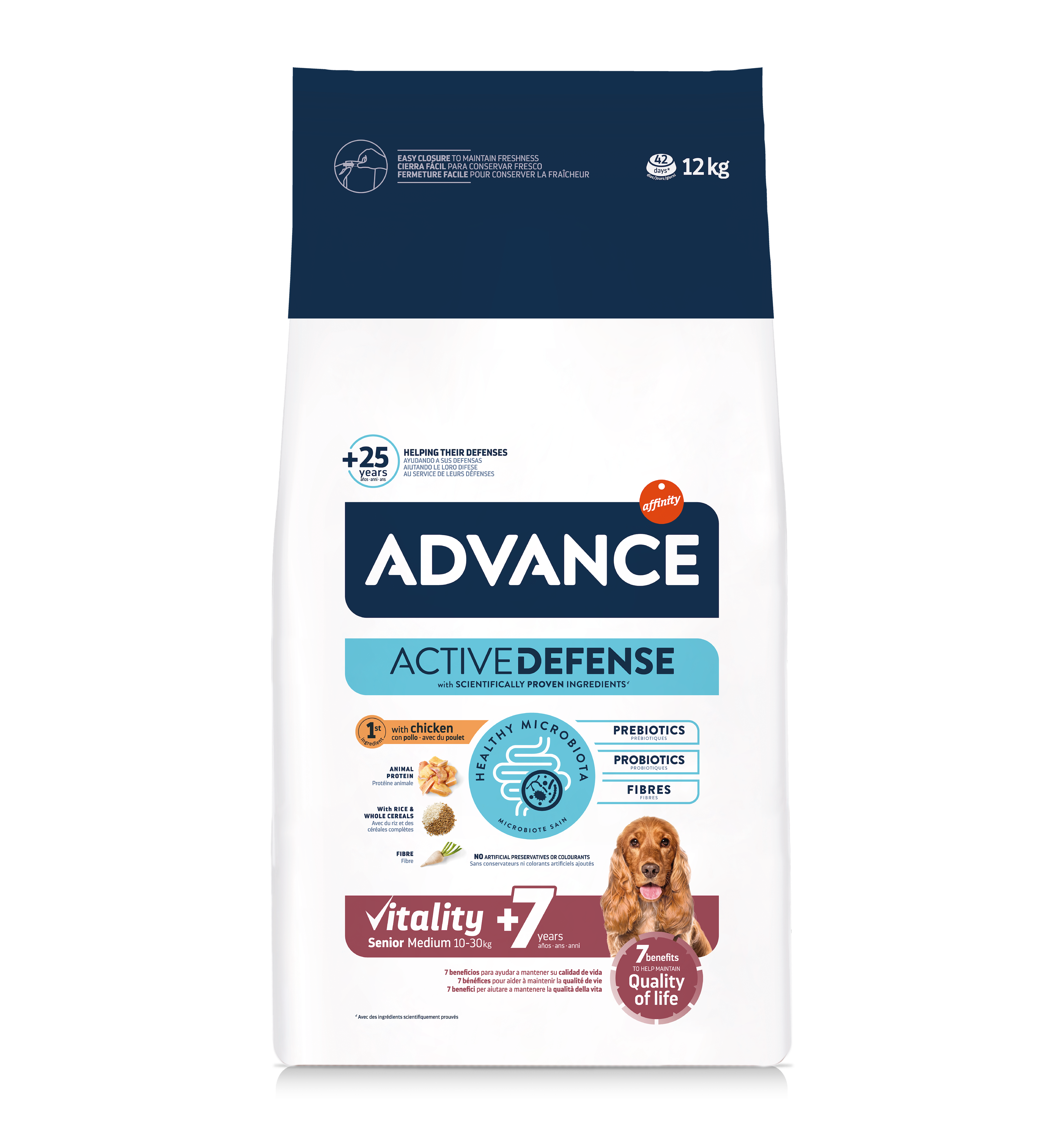 Advance Medium Senior 12 kg Sausas maistas vidutinių veislių vyresnio amžiaus šunims 12 kg