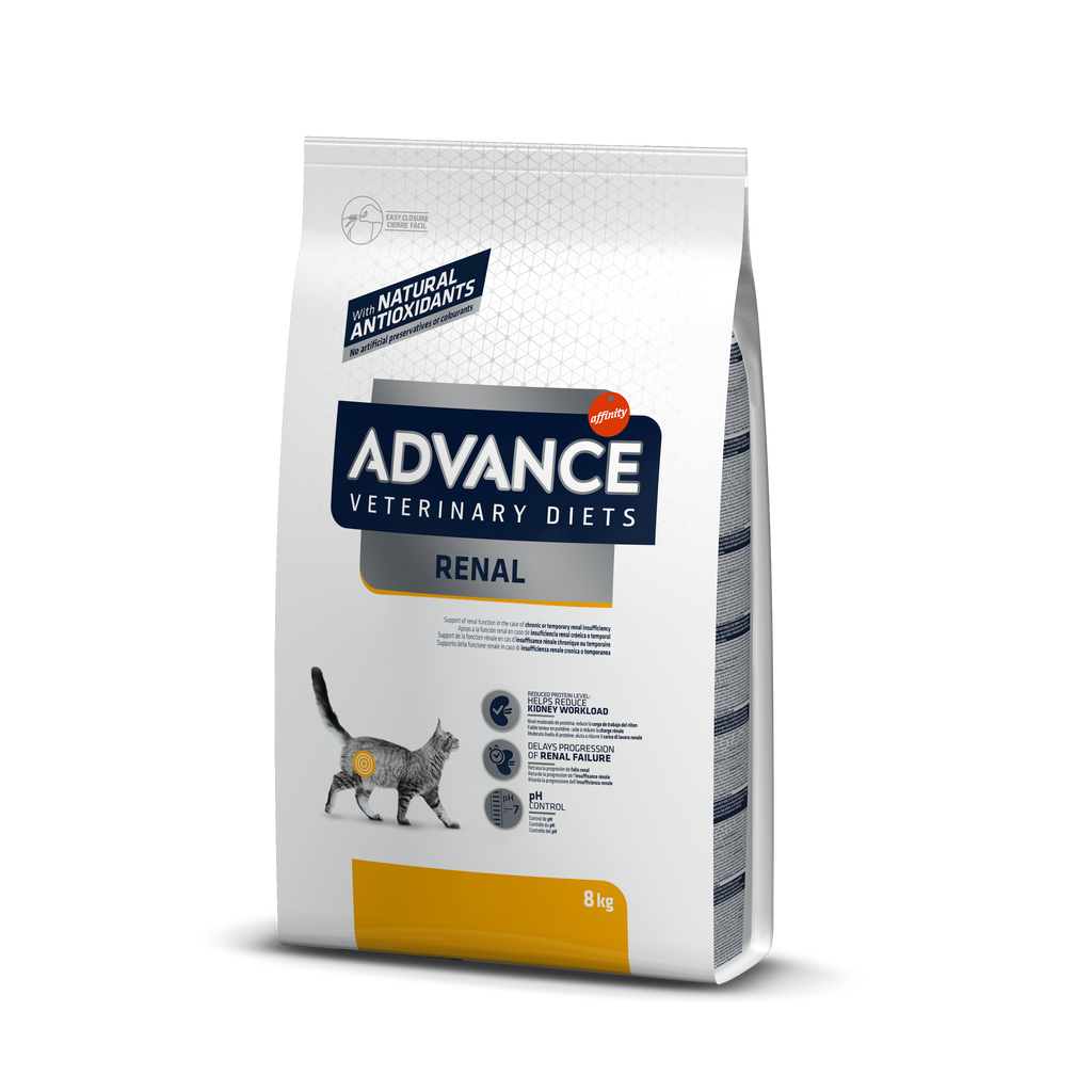 Advance Veterinary Diets Renal Sausas maistas katėms, sergančioms inkstų ligomis 8 kg