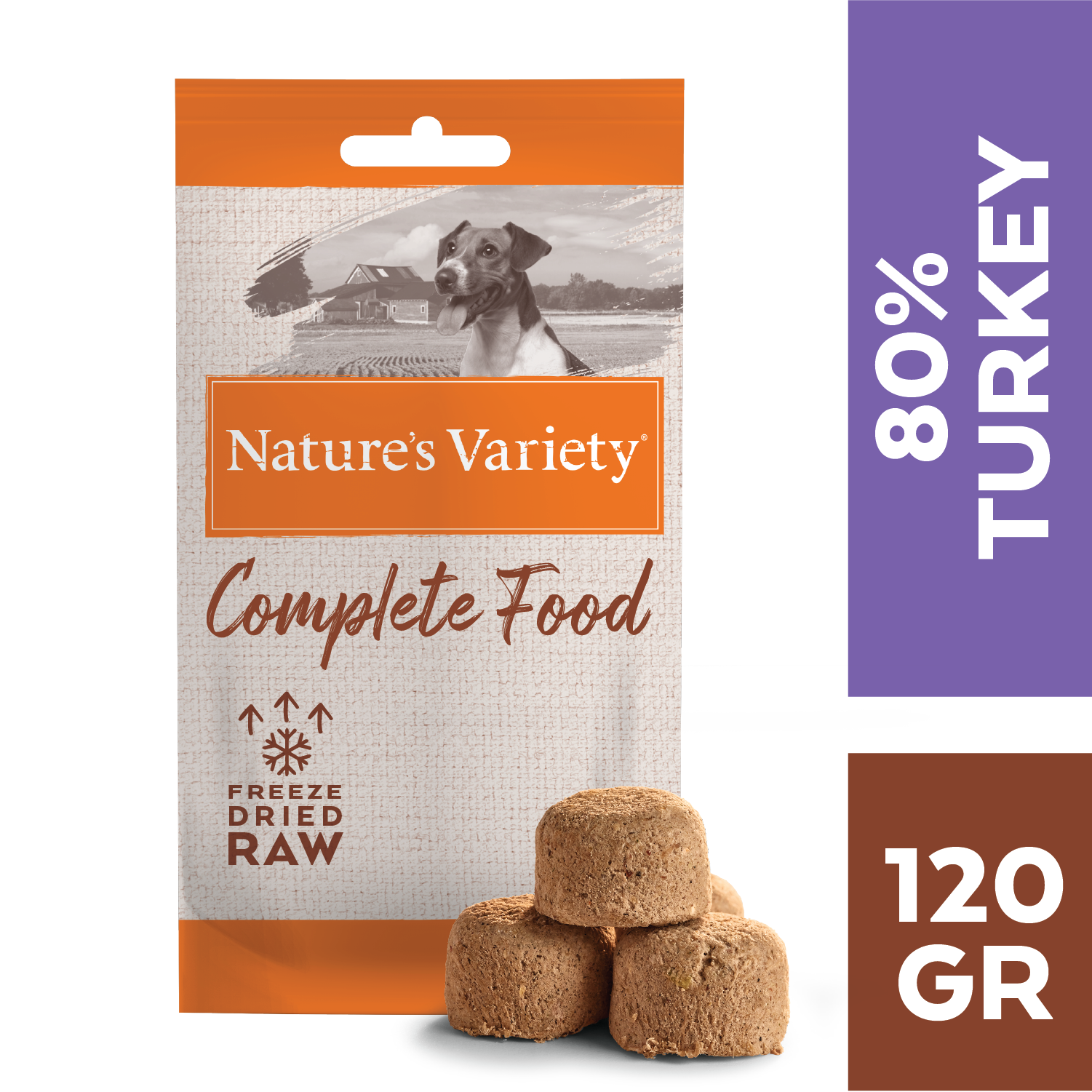Nature's Variety Completed Mini saldēti žāvēti kārumi mazo šķirņu suņiem ar tītaru 120 g