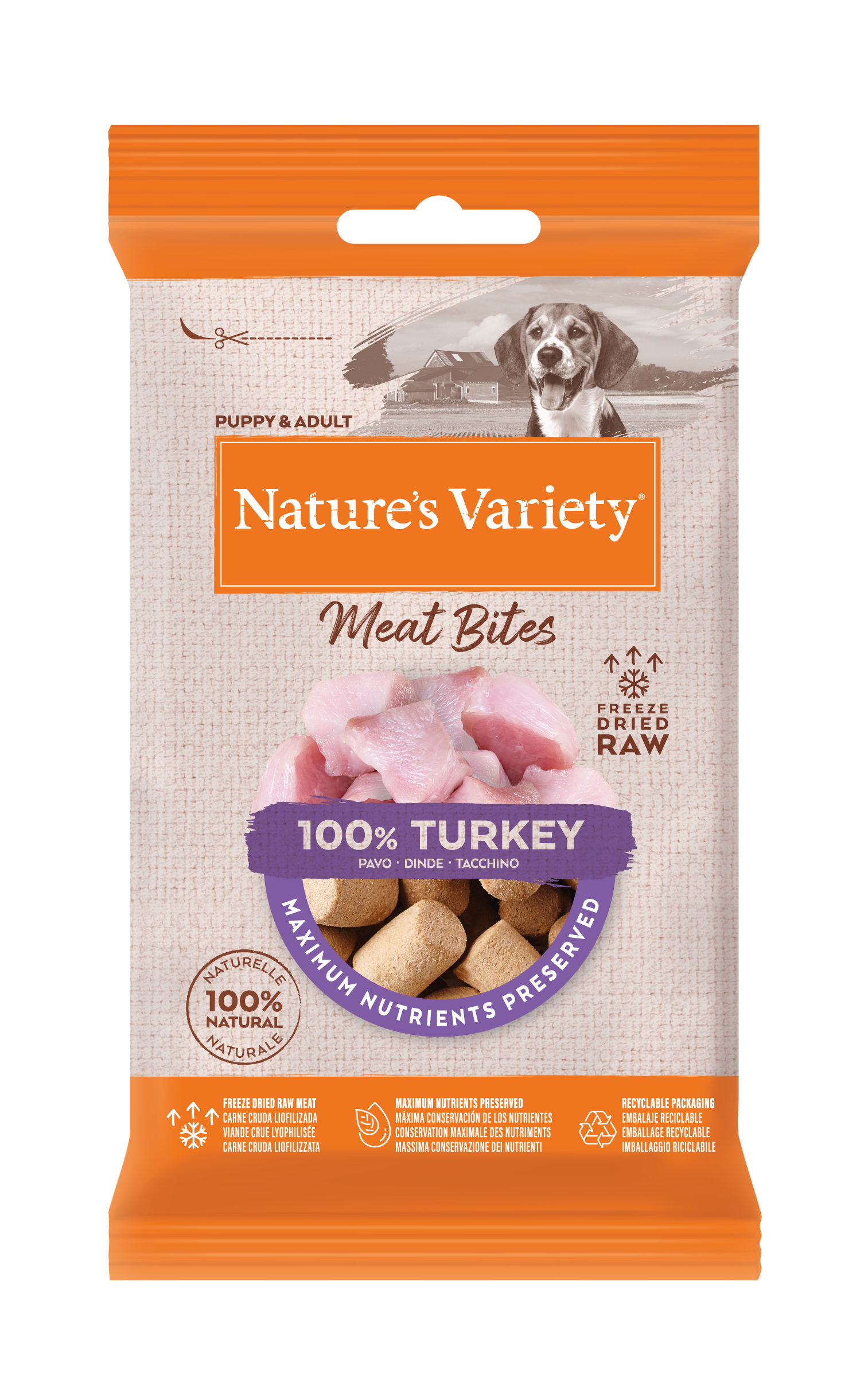 Nature's Variety Meat Bites Liofilizuoti skanėstai su kalakutiena 20 g