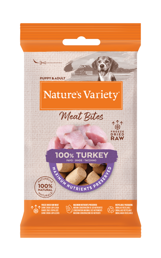 Nature's Variety Meat Bites Liofilizuoti skanėstai su kalakutiena 20 g
