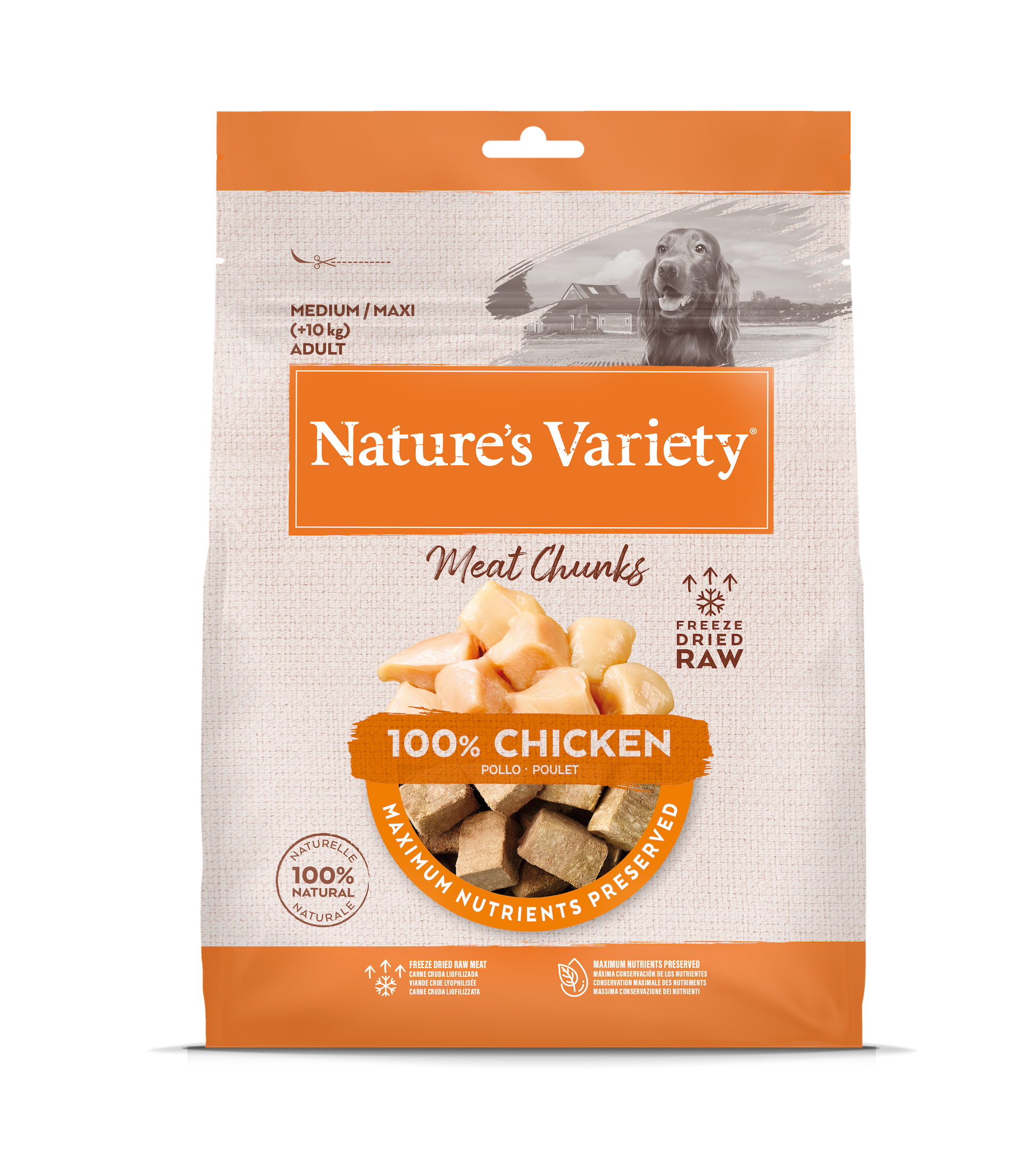 Nature's Variety Meat Chunks Liofilizuoti skanėstai su vištiena 50 g