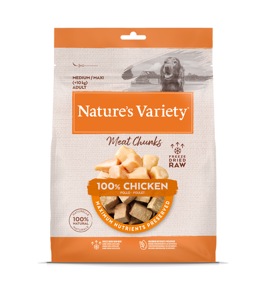 Nature's Variety Meat Chunks Liofilizuoti skanėstai su vištiena 50 g