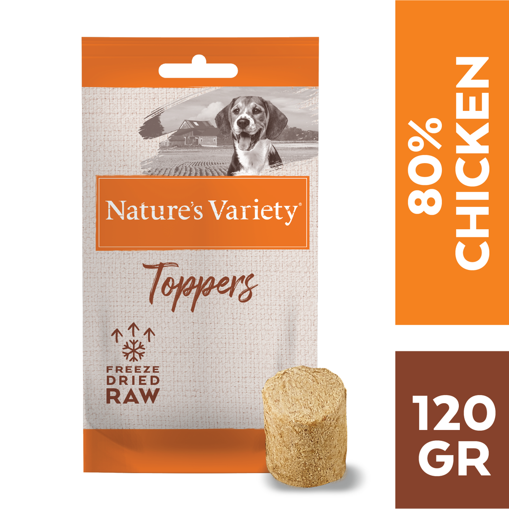 Nature's Variety Toppers Liofilizēti suņu gardumi ar vistu
