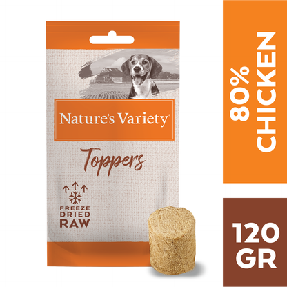 Nature's Variety Toppers Liofilizēti suņu gardumi ar vistu