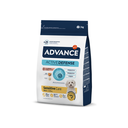 Advance Mini Sensitive Salmon&Rice Sausas maistas mažųjų veislių šunims turintiems virškinimo ir odos problemų su lašiša ir ryžiais 3 kg
