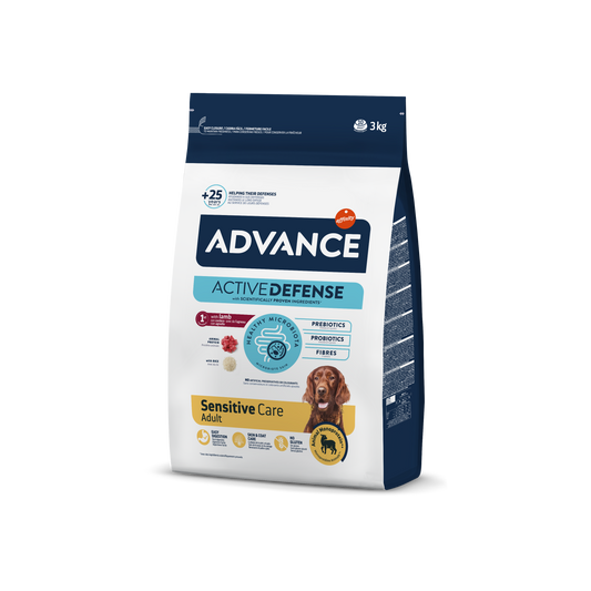 Advance Sensitive Lamb&Rise Sausas maistas vidutinių veislių šunims turintiems virškinimo ir odos problemų su ėriena ir ryžiais 3 kg