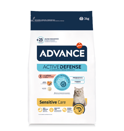 Advance Veterinary Diets Adult Sensitive Salmon&amp;Rice sausā barība kaķiem ar jutīgu gremošanas traktu 3 kg