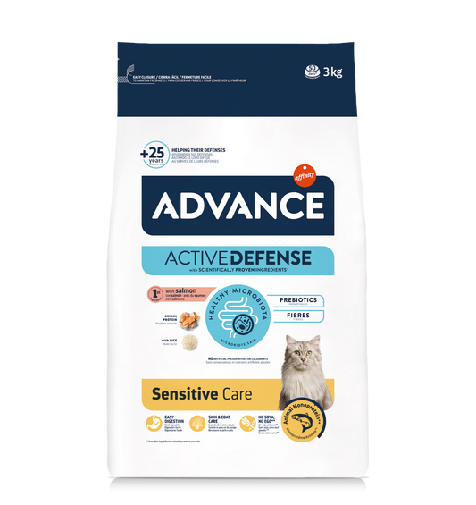 Advance Veterinary Diets Adult Sensitive Salmon&amp;Rice sausā barība kaķiem ar jutīgu gremošanas traktu 3 kg