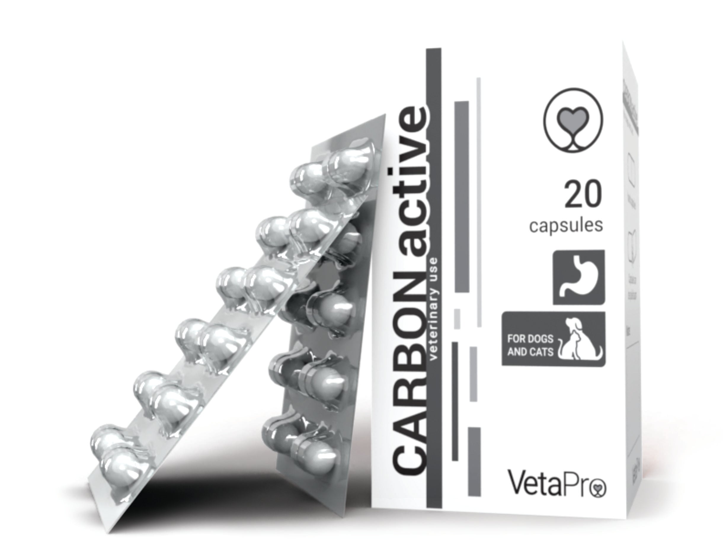Carbon Active Papildai katėms ir šunims sutrikusiai virškinamojo trakto veiklai 250ml N20