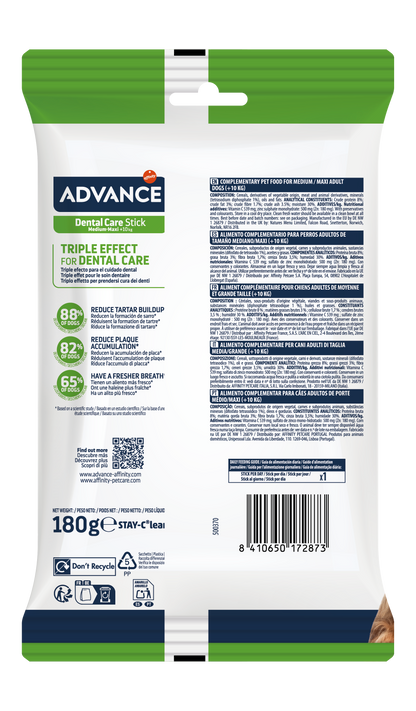 Advance Dental Care Stick Skanėstai šunų dantų priežiūrai 180 g