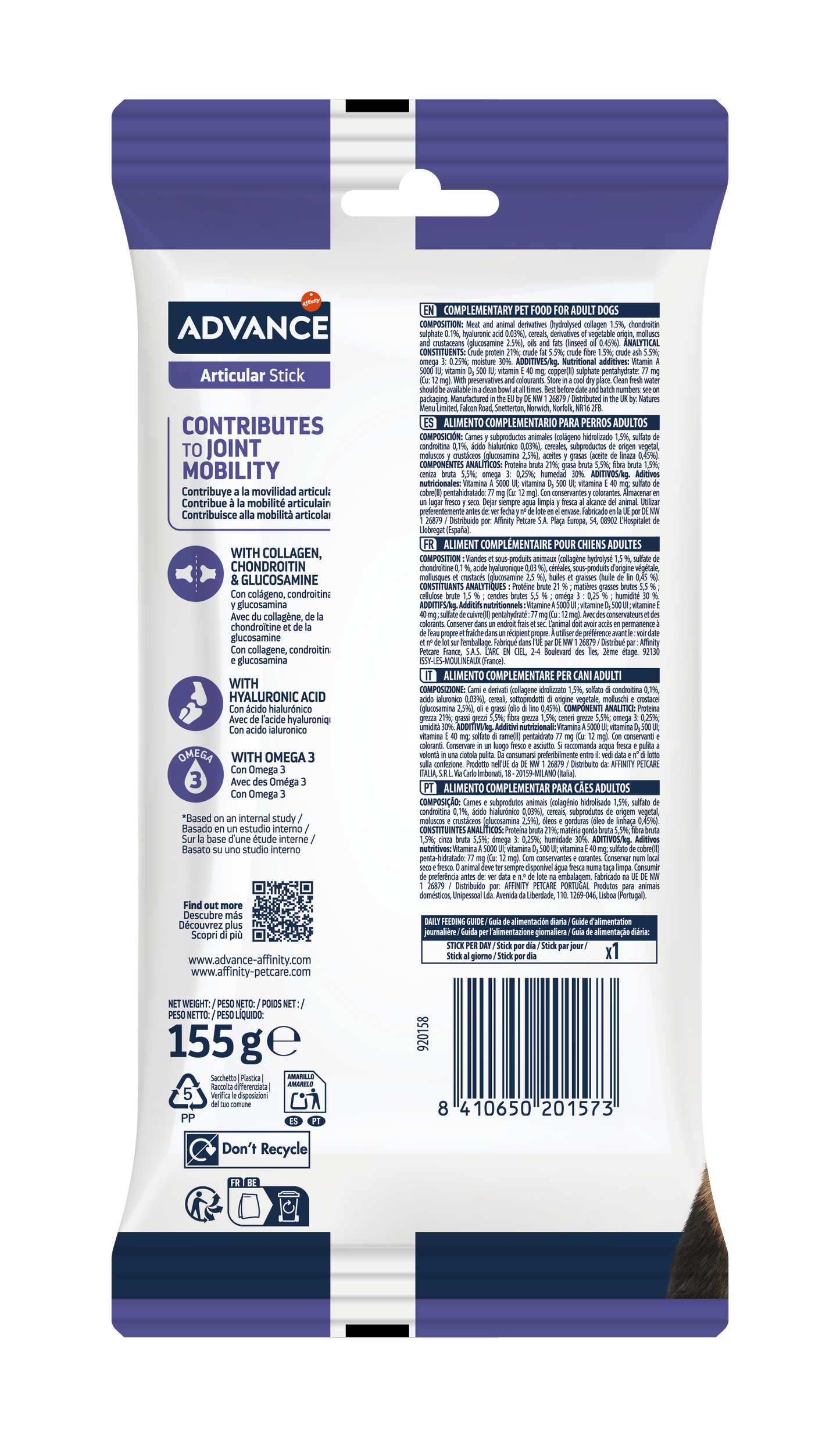 Advance Articular Care Stick Skanėstai šunų sąnariams stiprinti 155 g