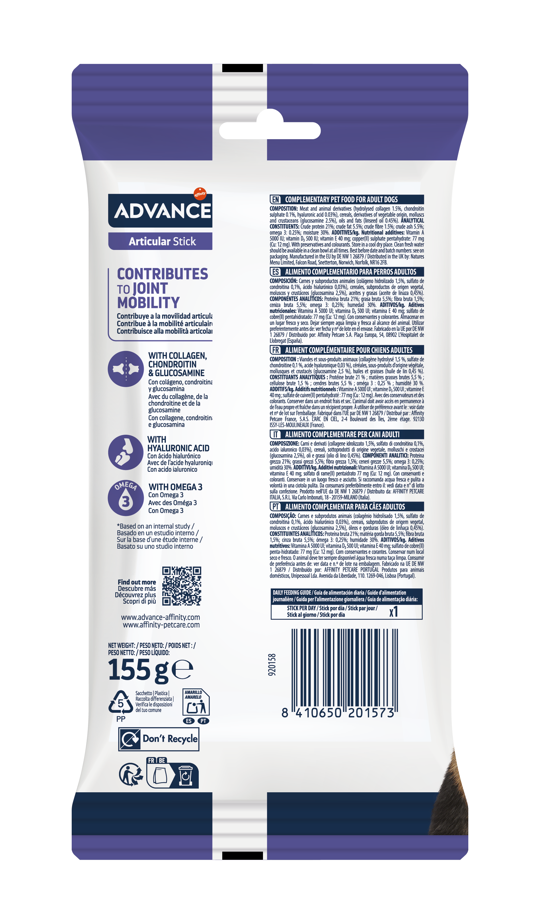 Advance Articular Care Stick Skanėstai šunų sąnariams stiprinti 155 g