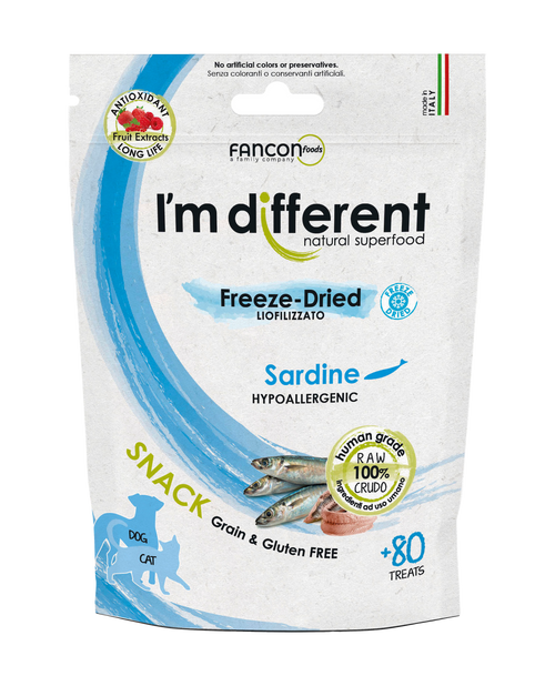Diff Snack Sardine Liofilizuoti skanėstai šunims ir katėms su sardinėmis 40 g