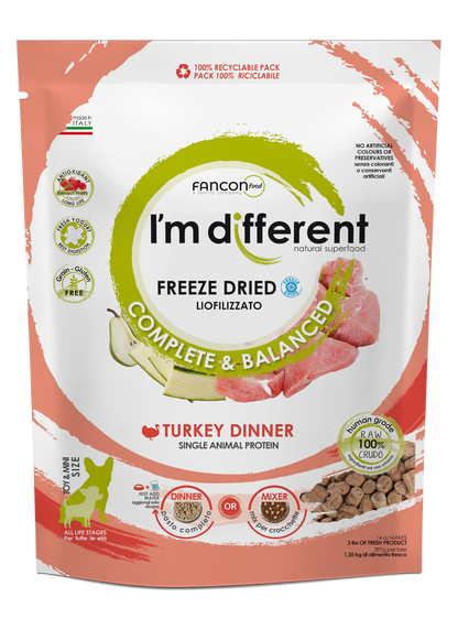 Diff Turkey Dinner Liofilizuotas maistas šunims su kalakutu 397g
