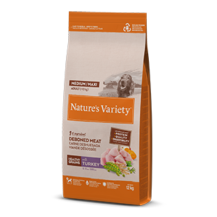 Nature's Variety Healthy Grain Med/Max Adult Dog Sausas begrūdis maistas vidutinių ir didžiųjų veislių suaugusiems šunims su kalakutiena 12 kg