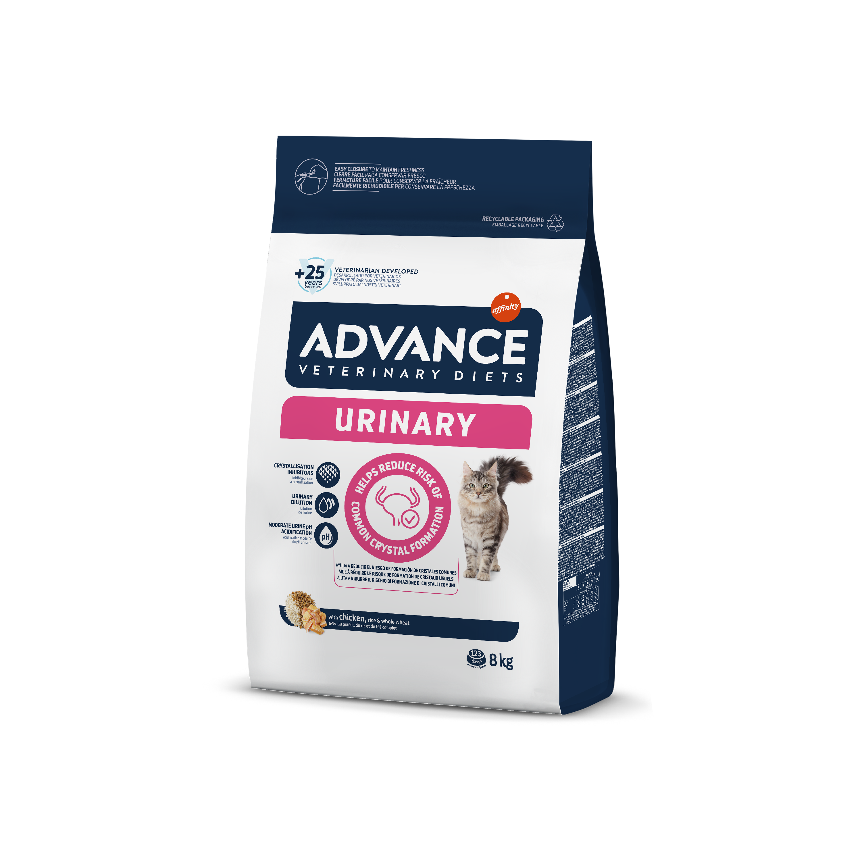Advance Veterinary Diets Urinary Cat Sausas maistas katėms turinčioms šlapimo takų ligų 8 kg