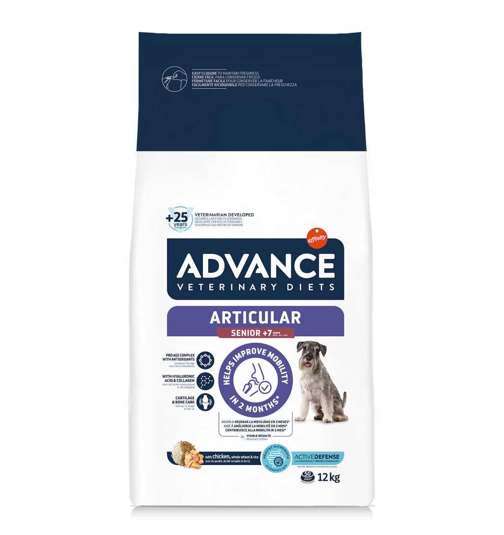 Advance Veterinary Diets Articular Senior Dog Sausas maistas vyresnio amžiaus šunims turintiems sąnarių problemų 12 kg
