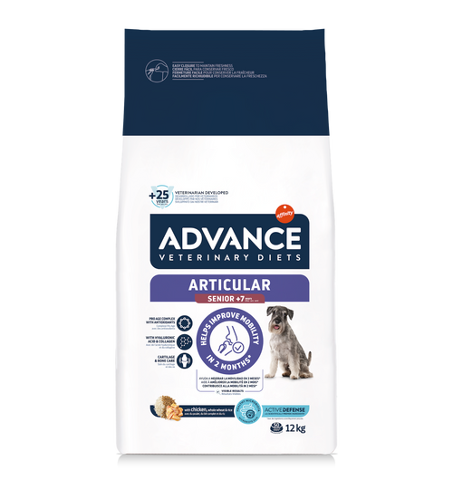 Advance Veterinary Diets Articular Senior Dog Sausas maistas vyresnio amžiaus šunims turintiems sąnarių problemų 12 kg
