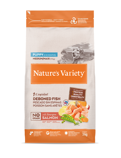 NO GRAIN PUPPY MED/MAX (lašiša) 3KG