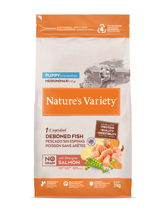 NO GRAIN PUPPY MED/MAX (lašiša) 3KG