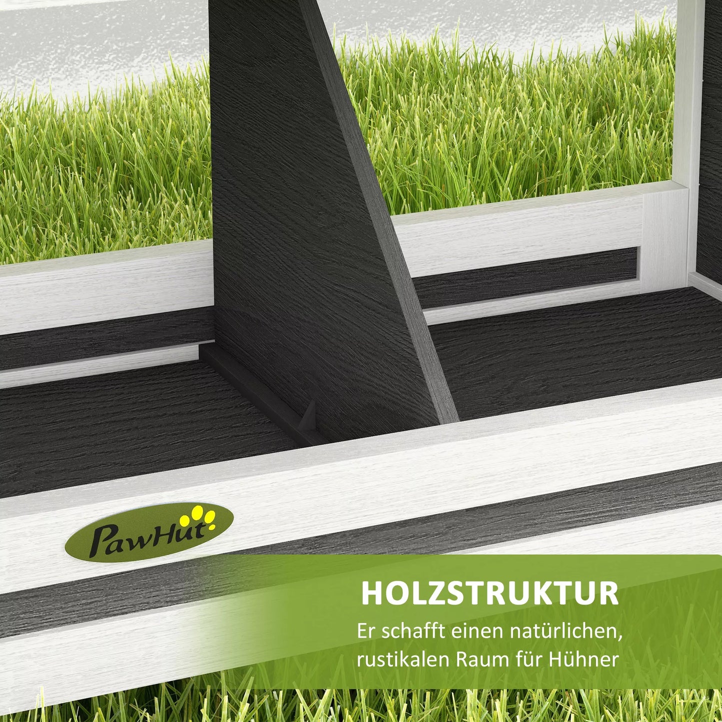 Vištų dėtojų lizdas, atsparus oro sąlygoms, su asfalto stogu, 66 x 37 x 34 cm, natūralus + juodas