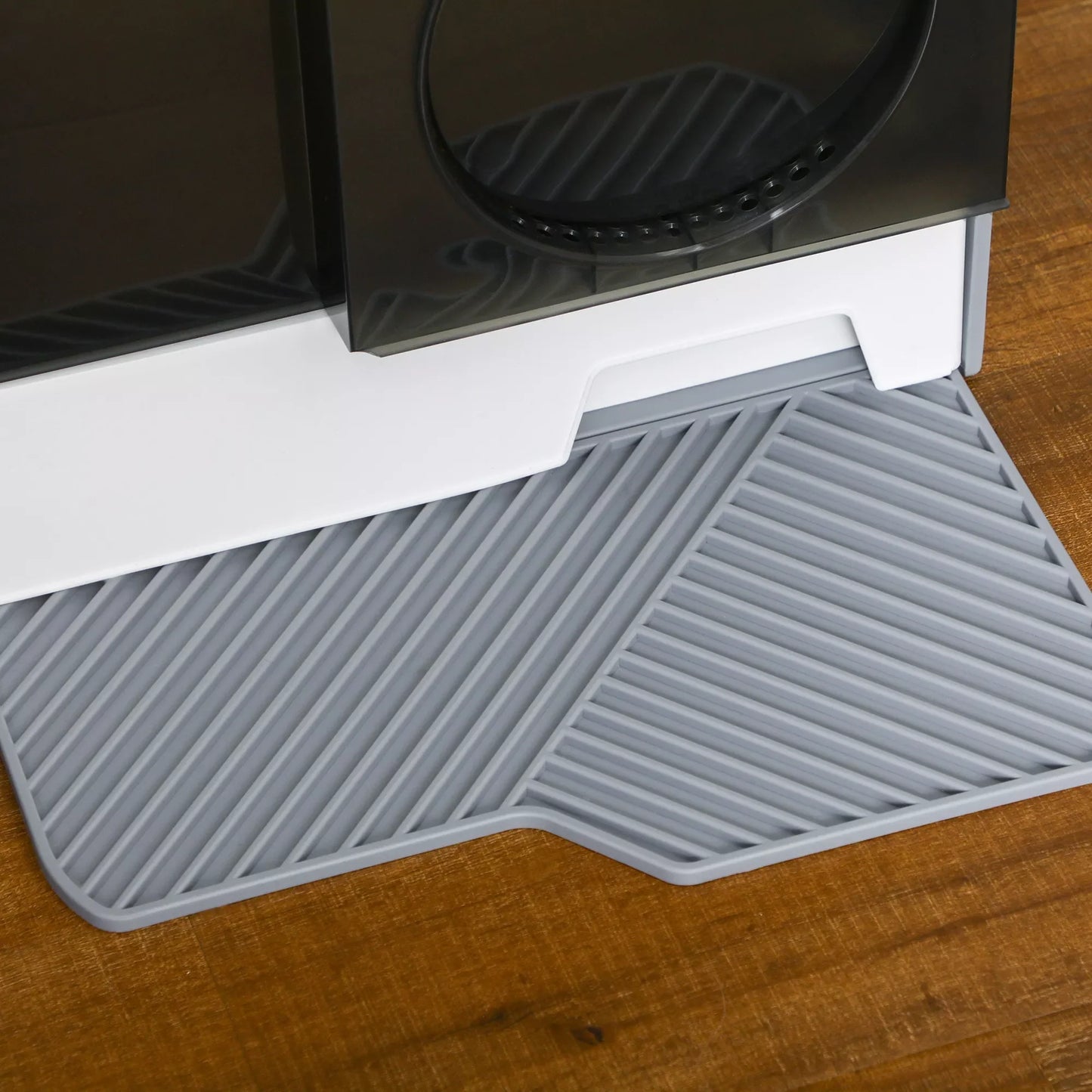 Kaķu tualete ar jauku dizainu, 1 sietiņš, 1 kaķu kaķu liekšķere, noņemama apakšējā daļa, pelēka