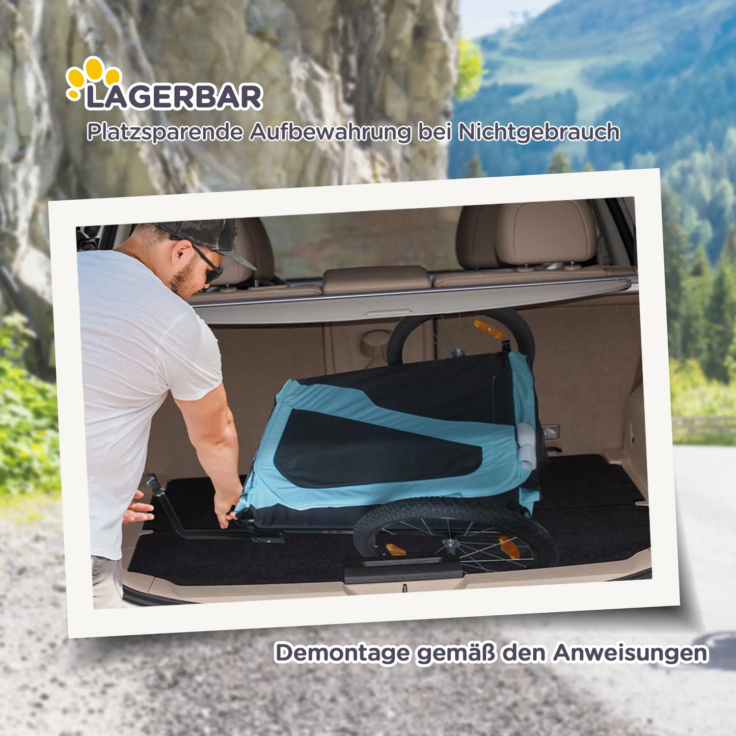 2-in-1 šunų priekaba Šunų vežimėlis Dviračių priekaba iki 30 kg Sulankstoma Stumiamoji funkcija 2 įėjimai Tinklinis langas Apsauga nuo saulės Plieninis rėmas Šviesiai mėlyna 170 x 77 x 90 cm