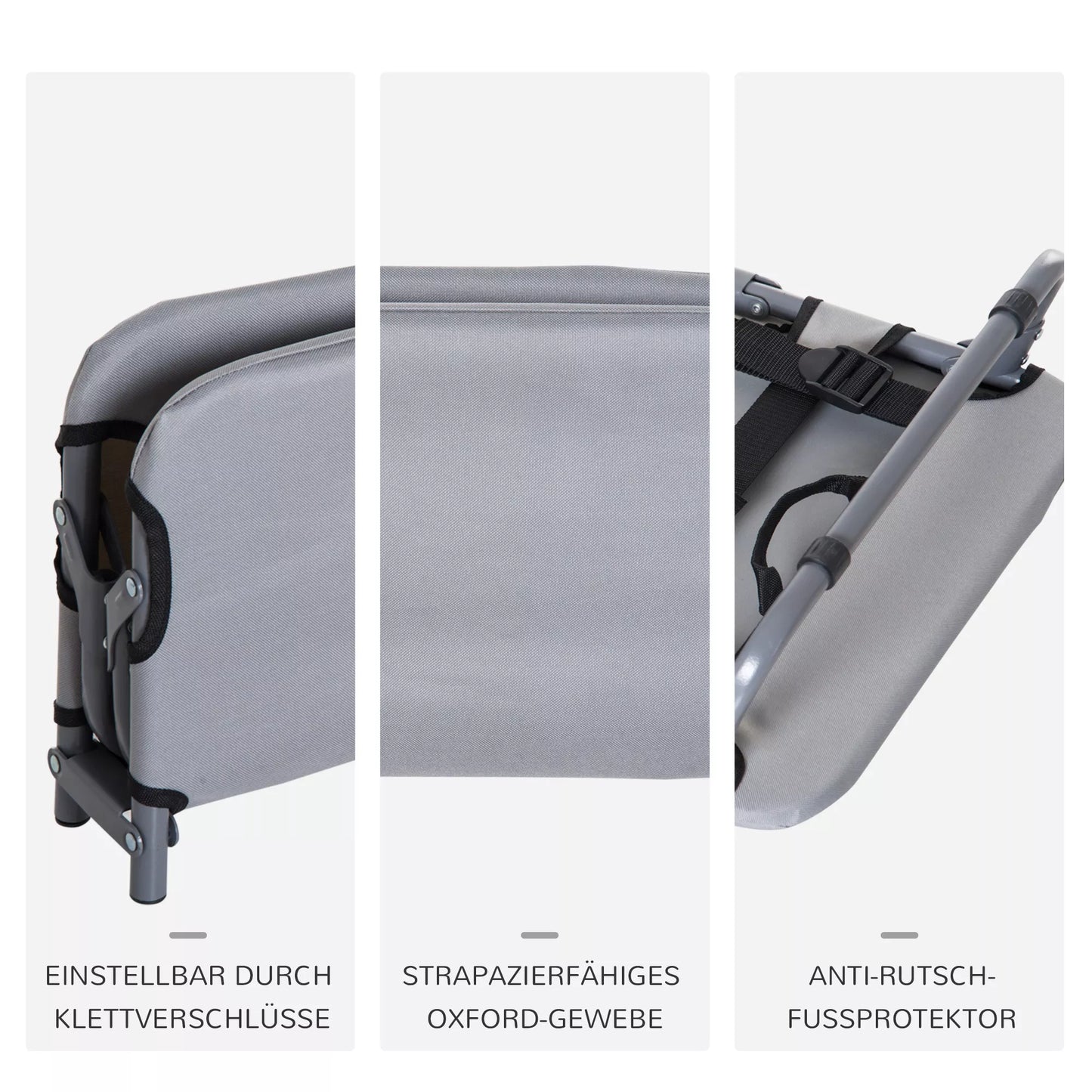 Saliekama suņu gulta āra lietošanai. Paaugstināta suņu gulta maziem suņiem, dzesējoša mājdzīvnieku gulta ar tērauda rāmi lietošanai ārā, kempings, 59 x 46 x 15 cm, pelēka