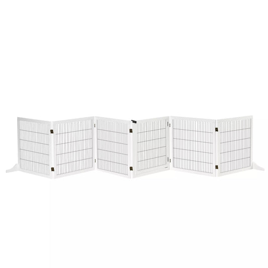 Slenkstis šunims, sulankstomas, 432 x 36 x 70 cm, pušies mediena, balta