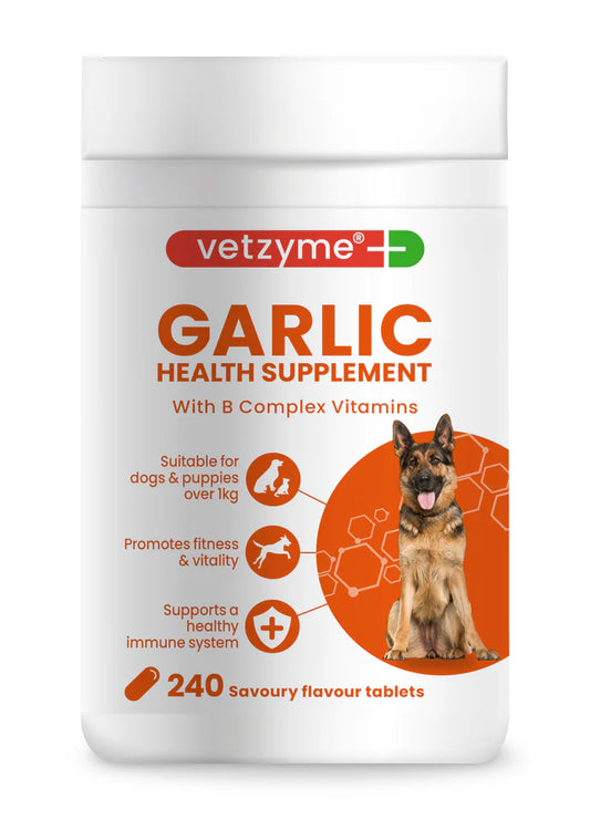 Vetzyme Papildas šunims Su česnaku (240tabl.)